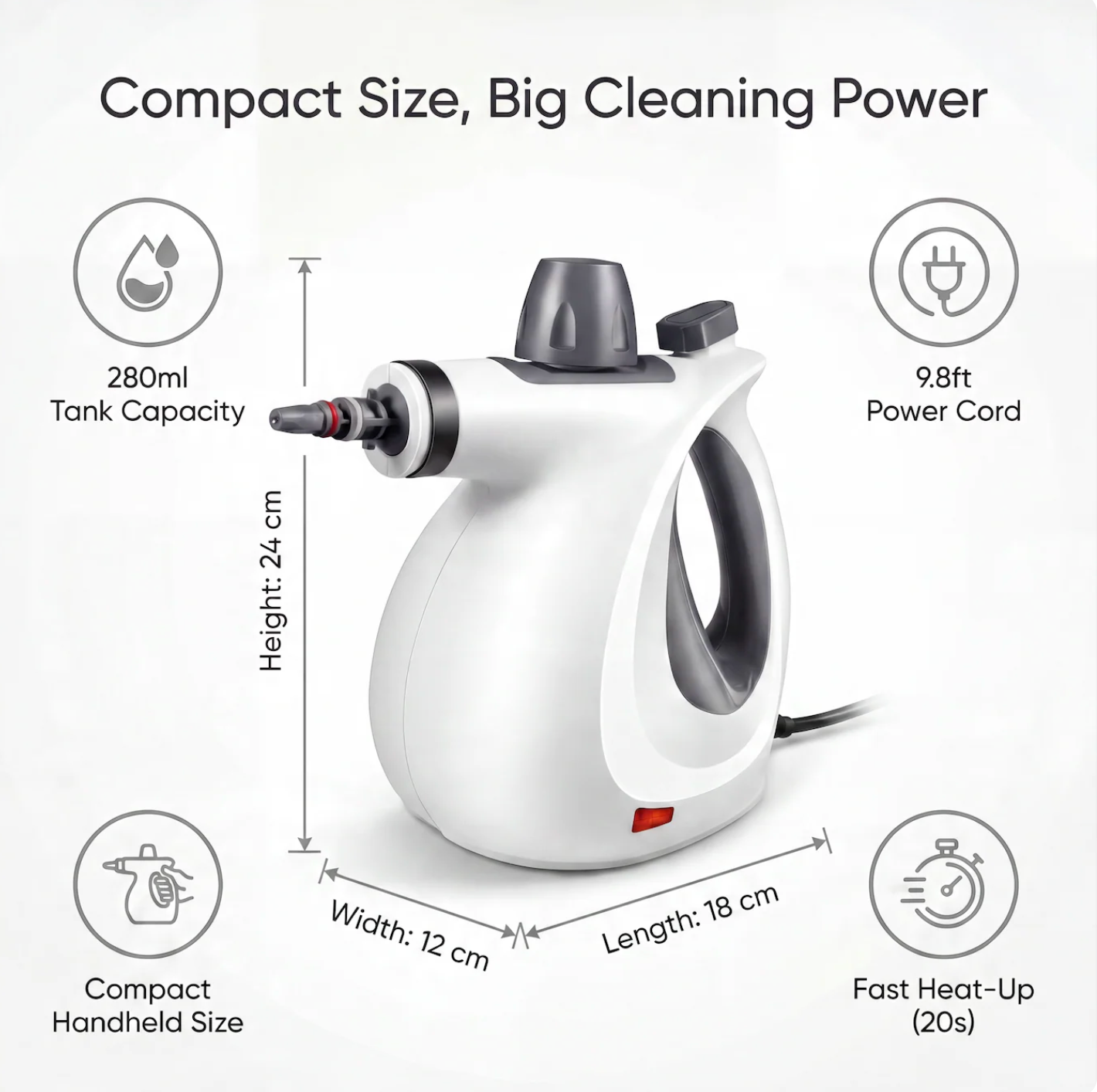 Steamly™ Pressurized Steam Cleaner
